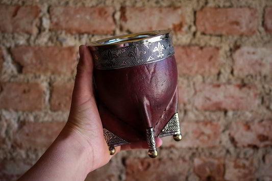 Imperial Cuero y Base de Alpaca con Bombilla