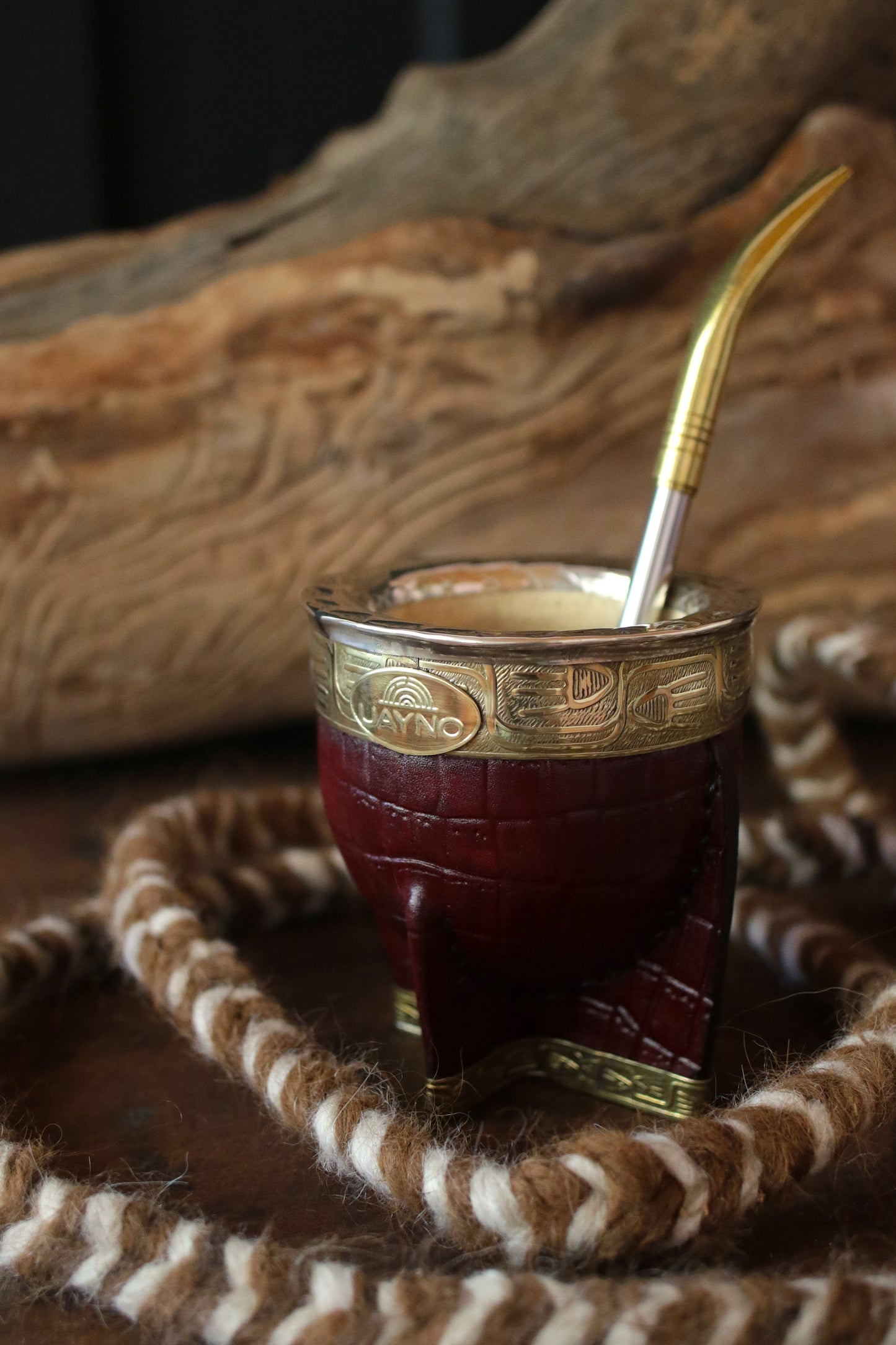 Mate Imperial de Cuero y Bronce con Bombillón