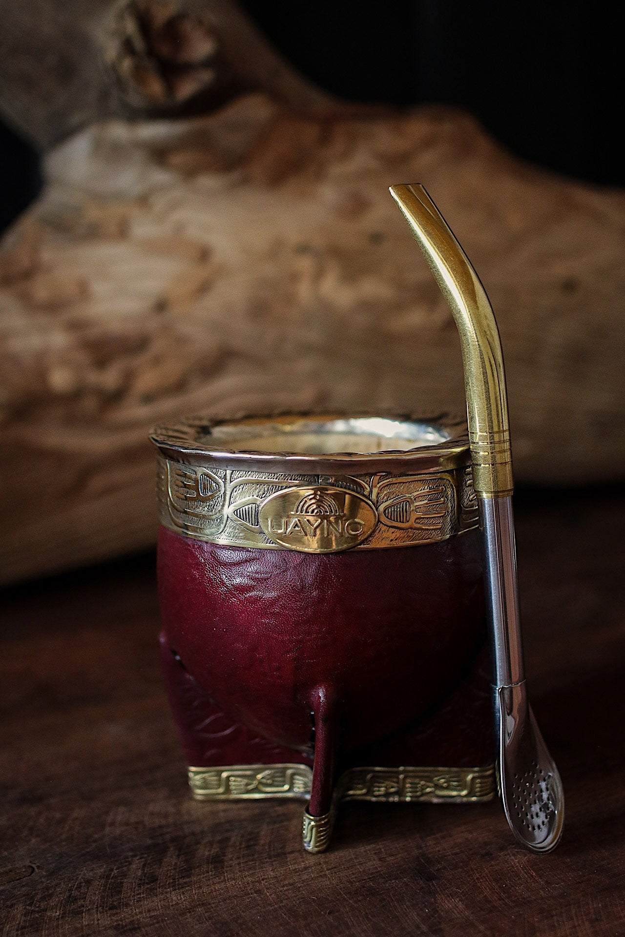 Mate Imperial de Cuero y Bronce con Bombillón