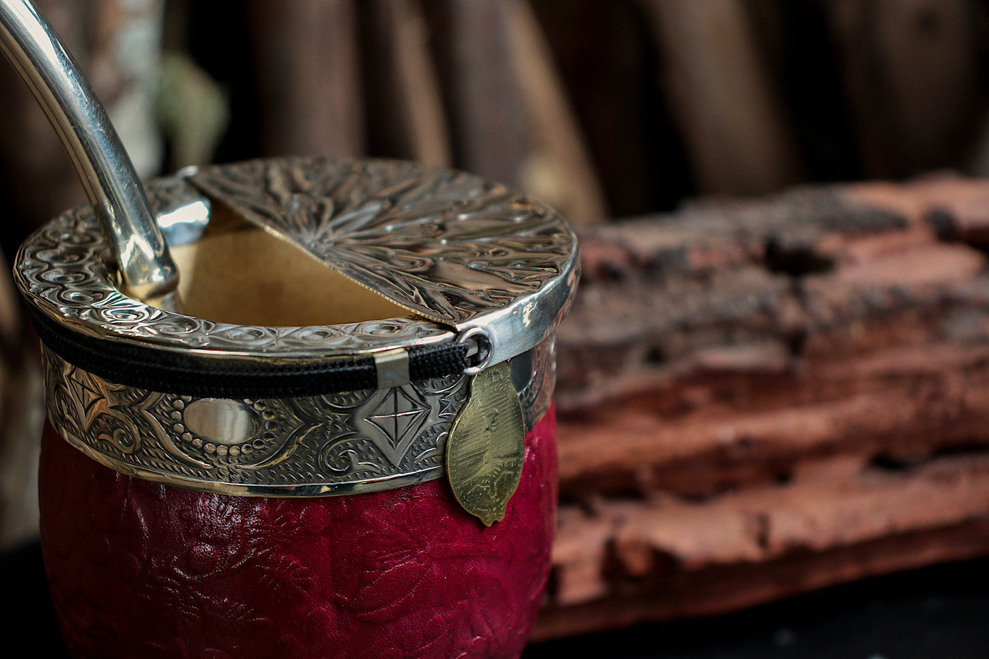 Imperial Embossed Leather and Nickel Silver with Bronze Logo