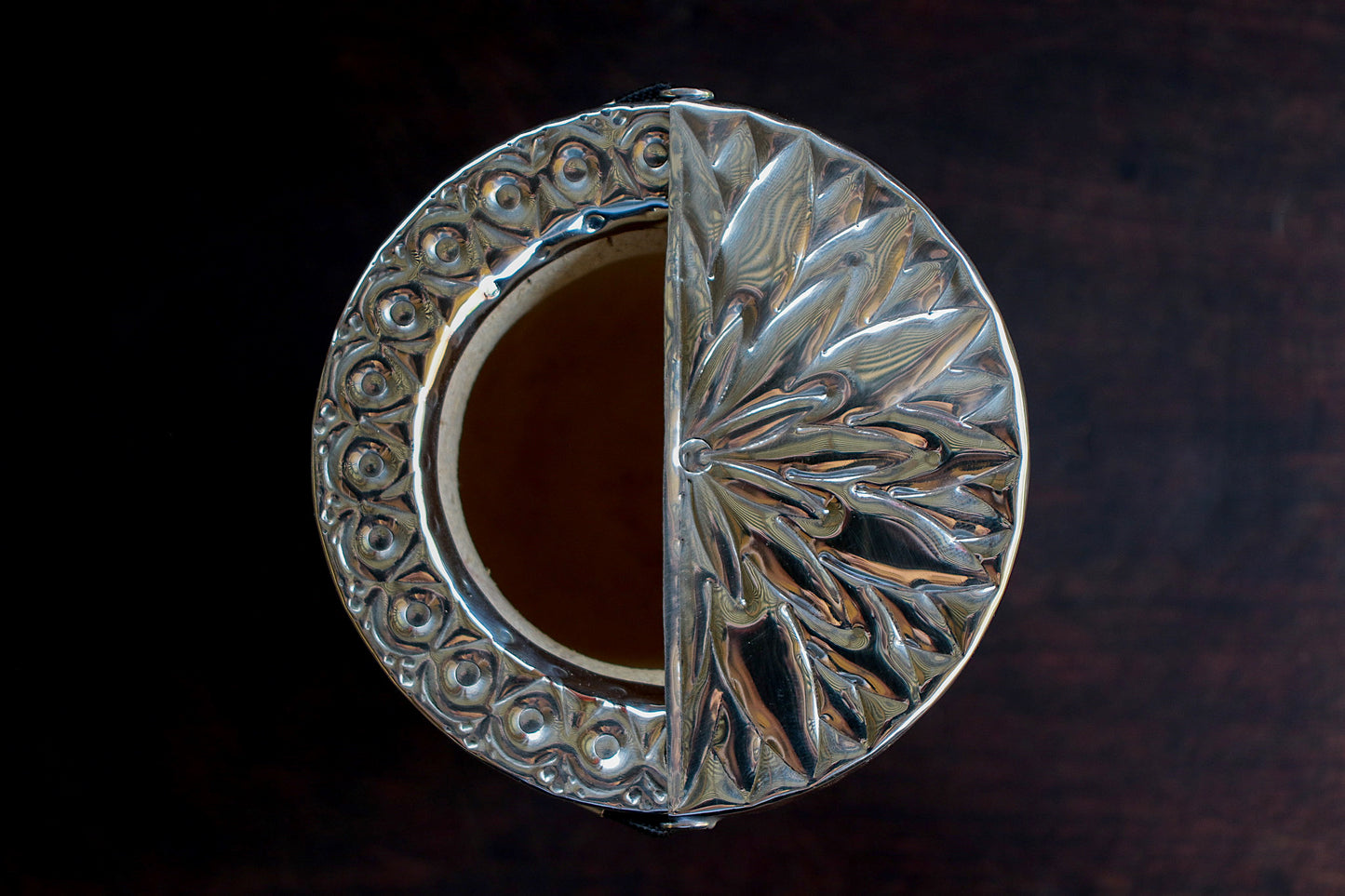 Imperial Embossed Leather and Nickel Silver with Bronze Logo
