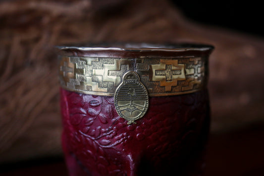 Imperial Cuero y Bronce con Escudo, Matepa y Bombilla