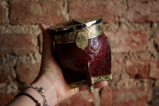 Imperial Cuero y Bronce con Escudo, Matepa y Bombilla