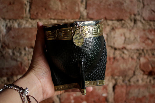 Imperial Cuero y Bronce con Escudo, Matepa y Bombilla