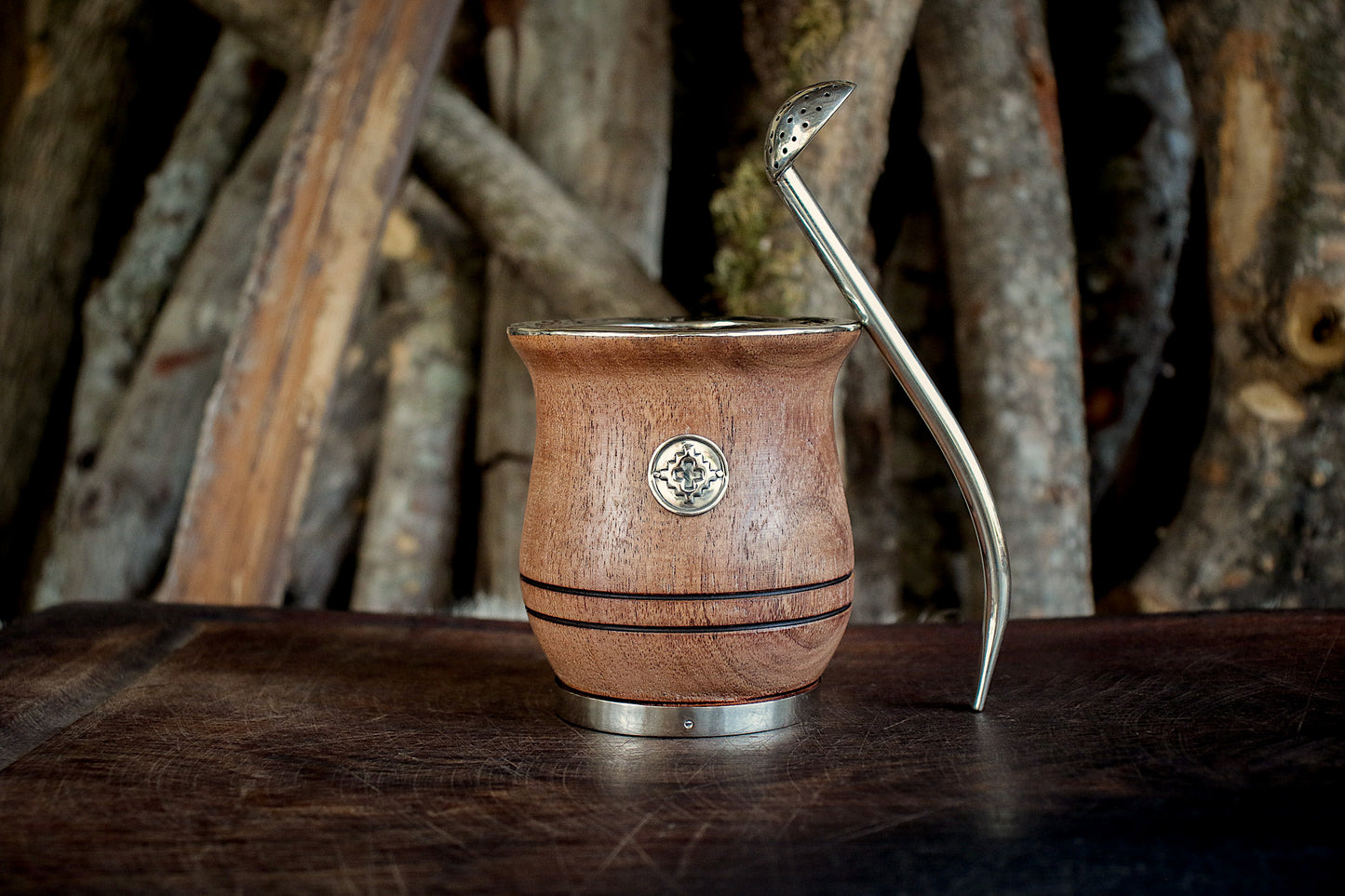 Carob and Nickel Silver Mate with Bombilla