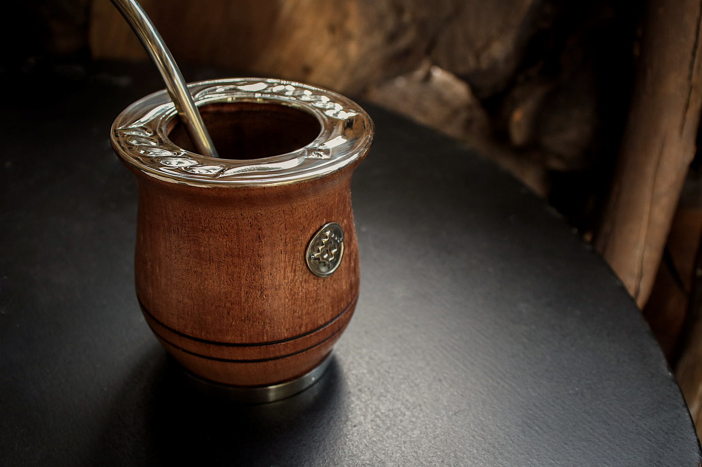 Carob and Nickel Silver Mate with Bombilla