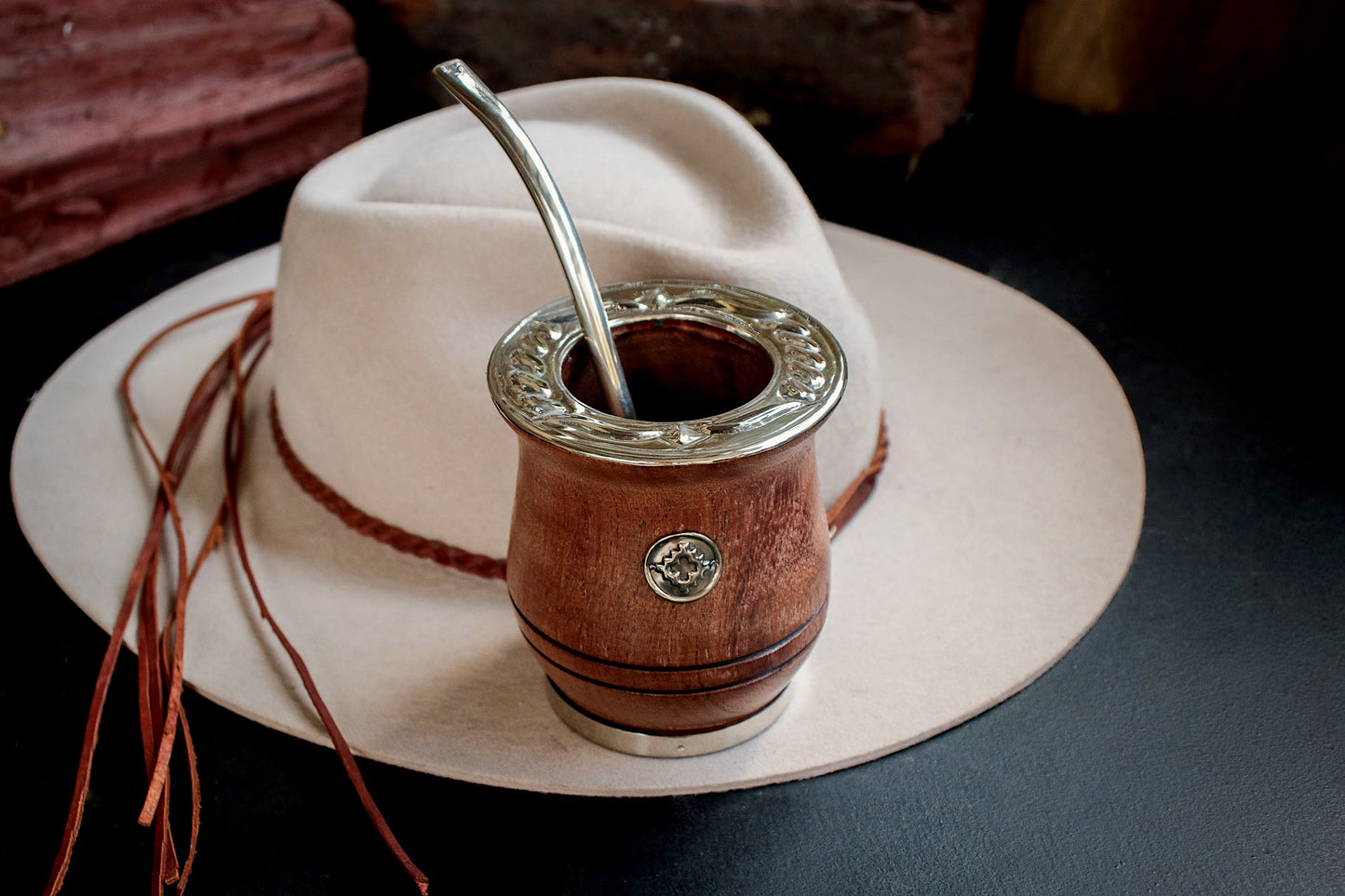 Carob and Nickel Silver Mate with Bombilla