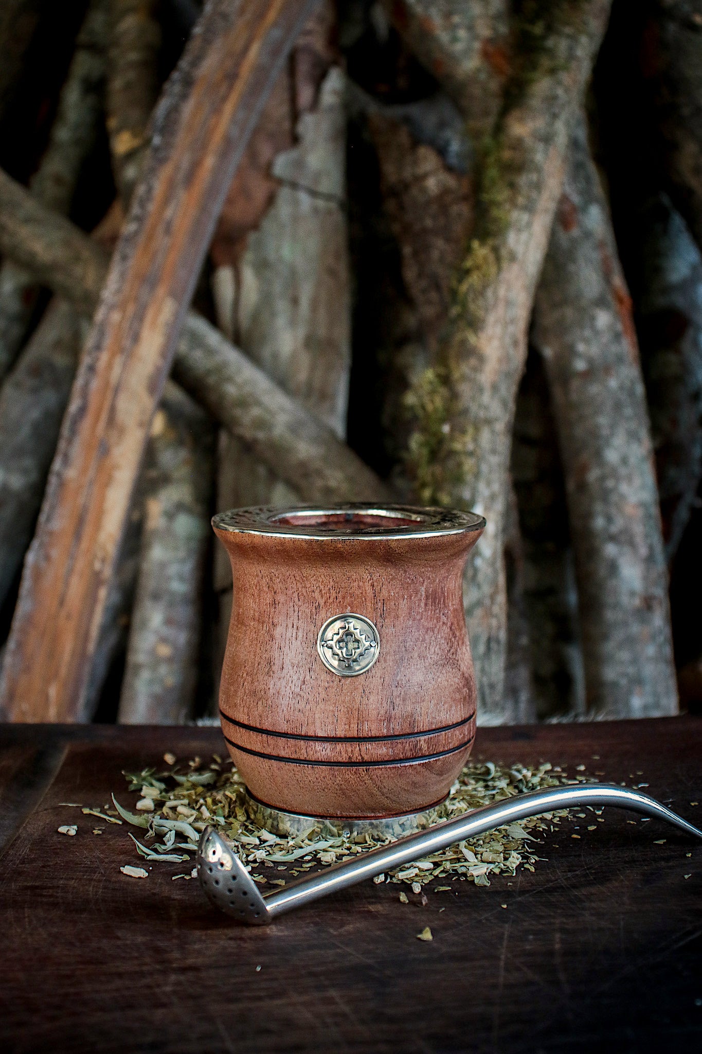 Carob and Nickel Silver Mate with Bombilla