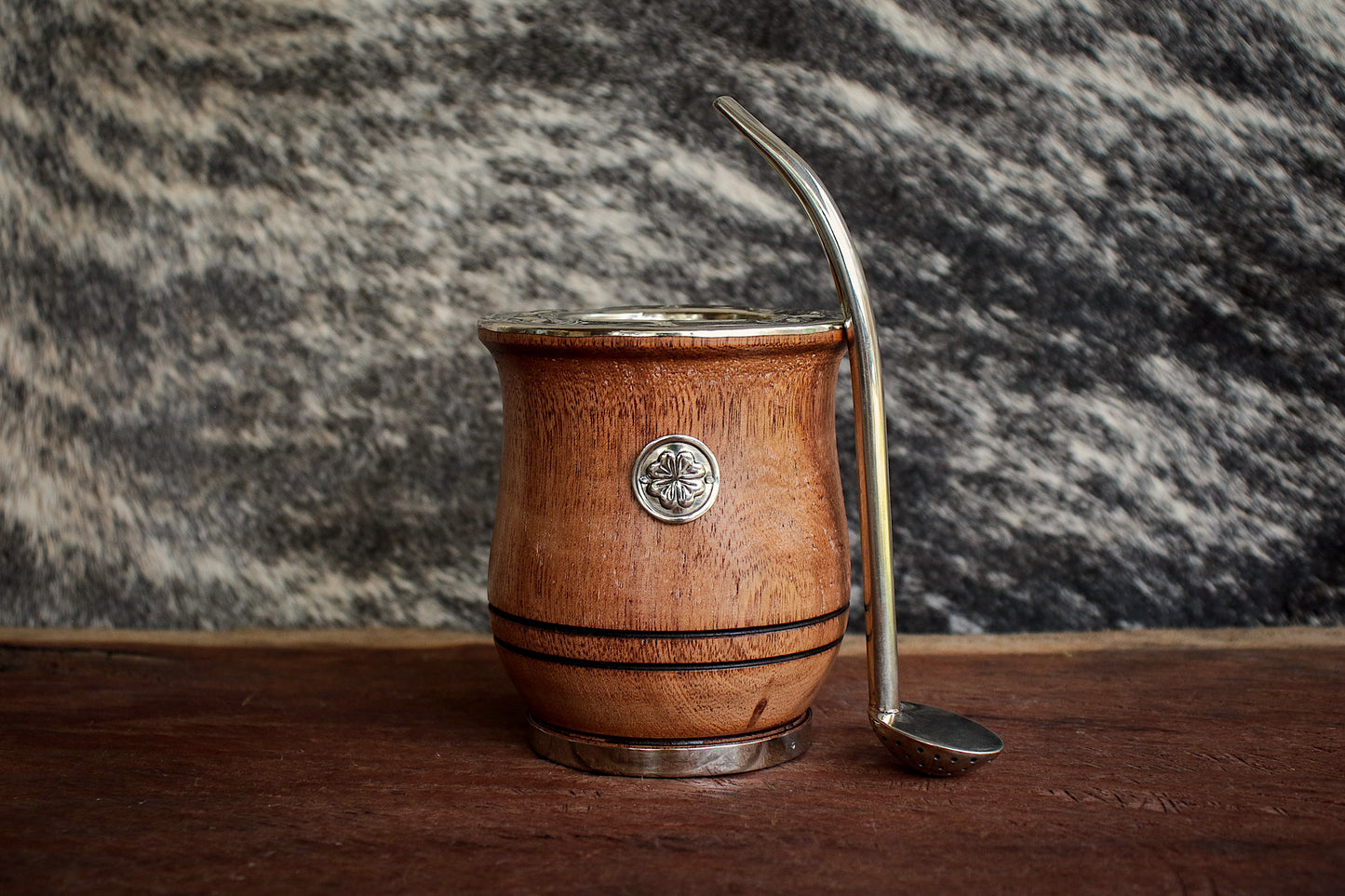Carob and Nickel Silver Mate with Bombilla