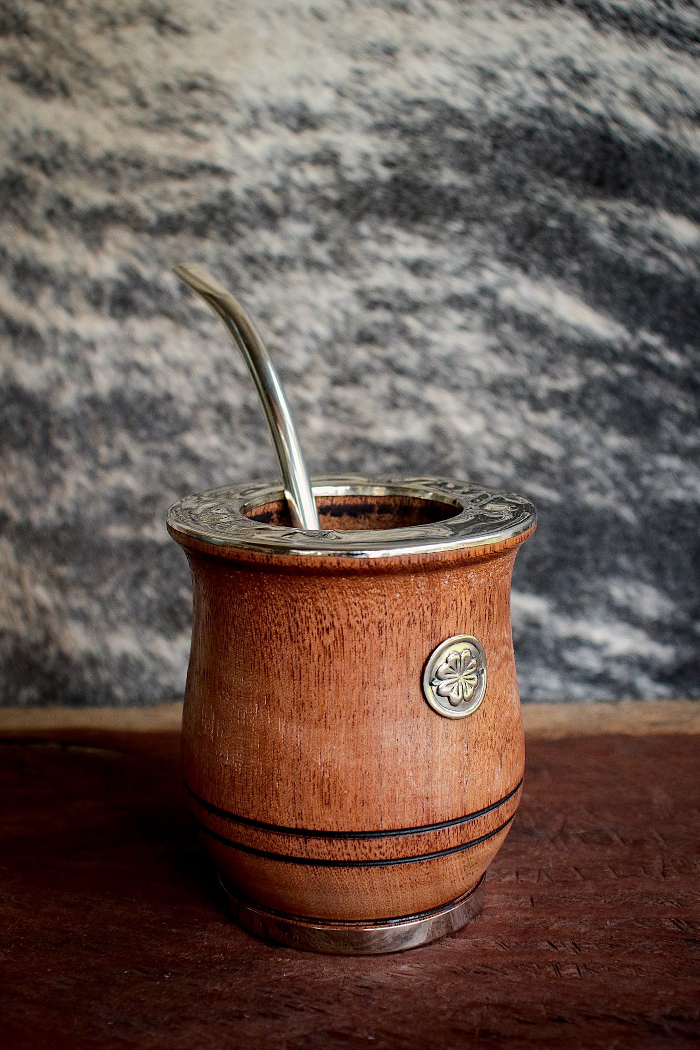 Carob and Nickel Silver Mate with Bombilla