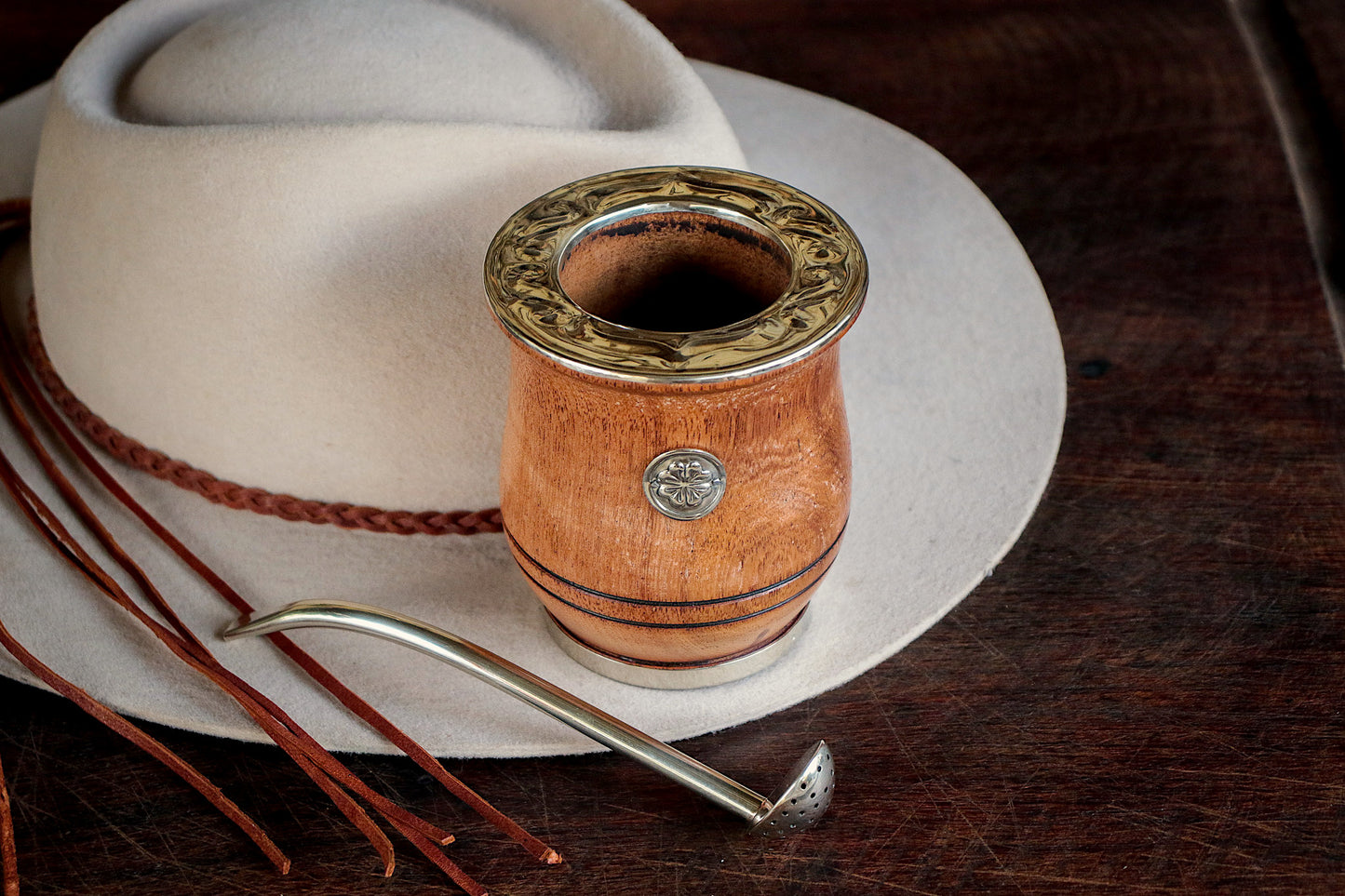 Carob and Nickel Silver Mate with Bombilla