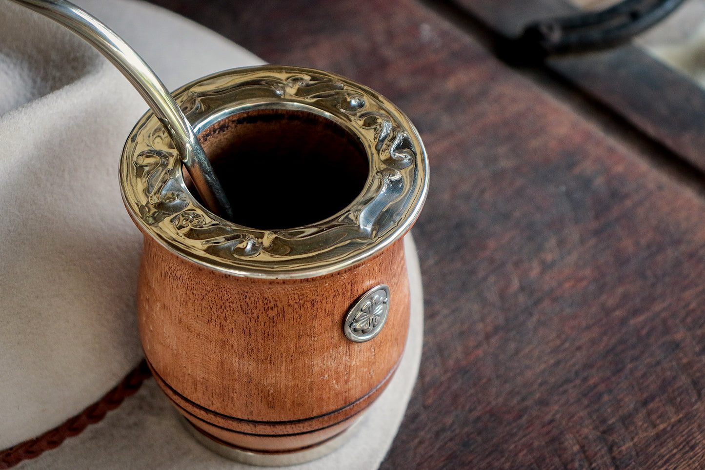 Carob and Nickel Silver Mate with Bombilla