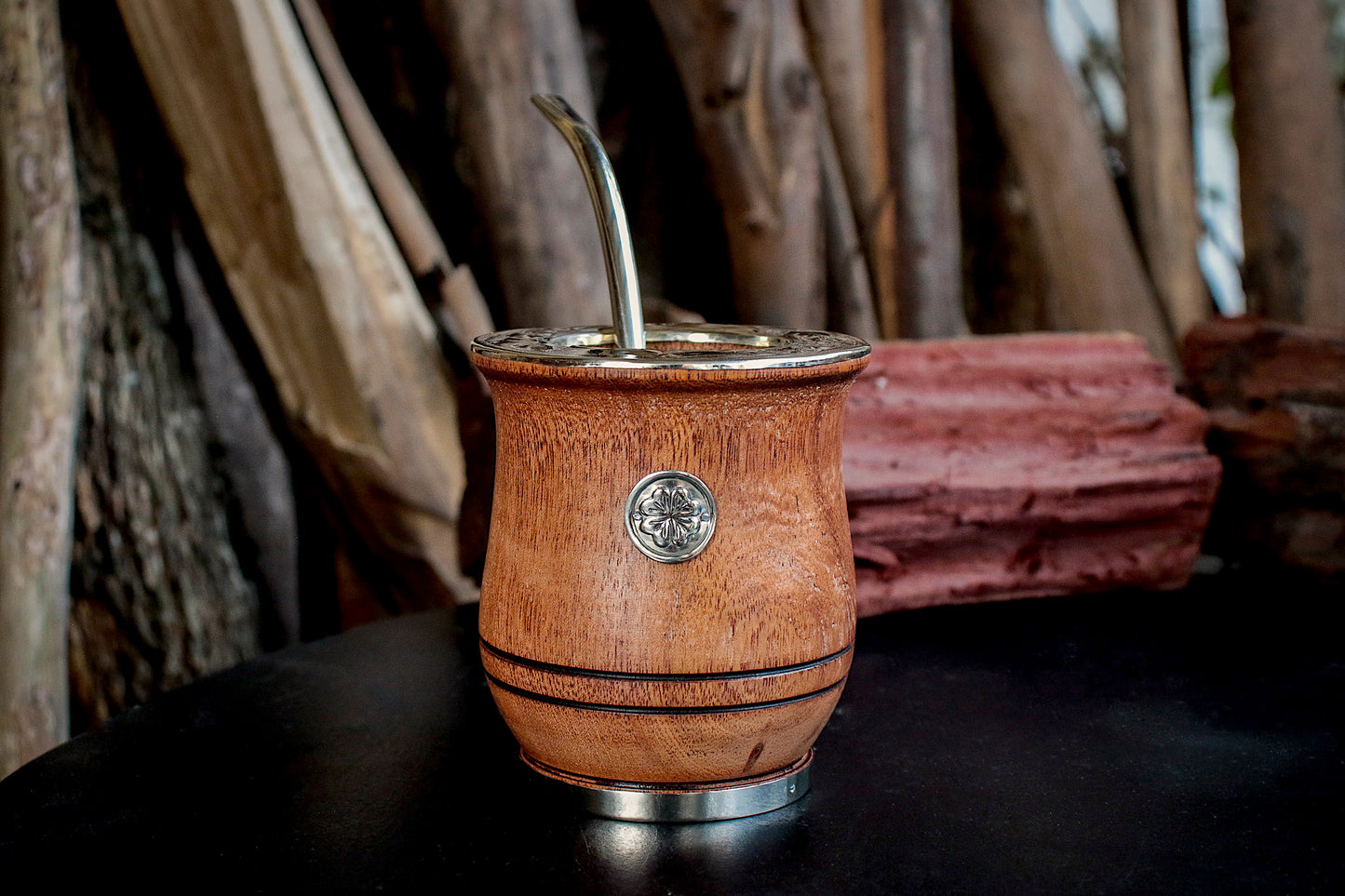 Carob and Nickel Silver Mate with Bombilla
