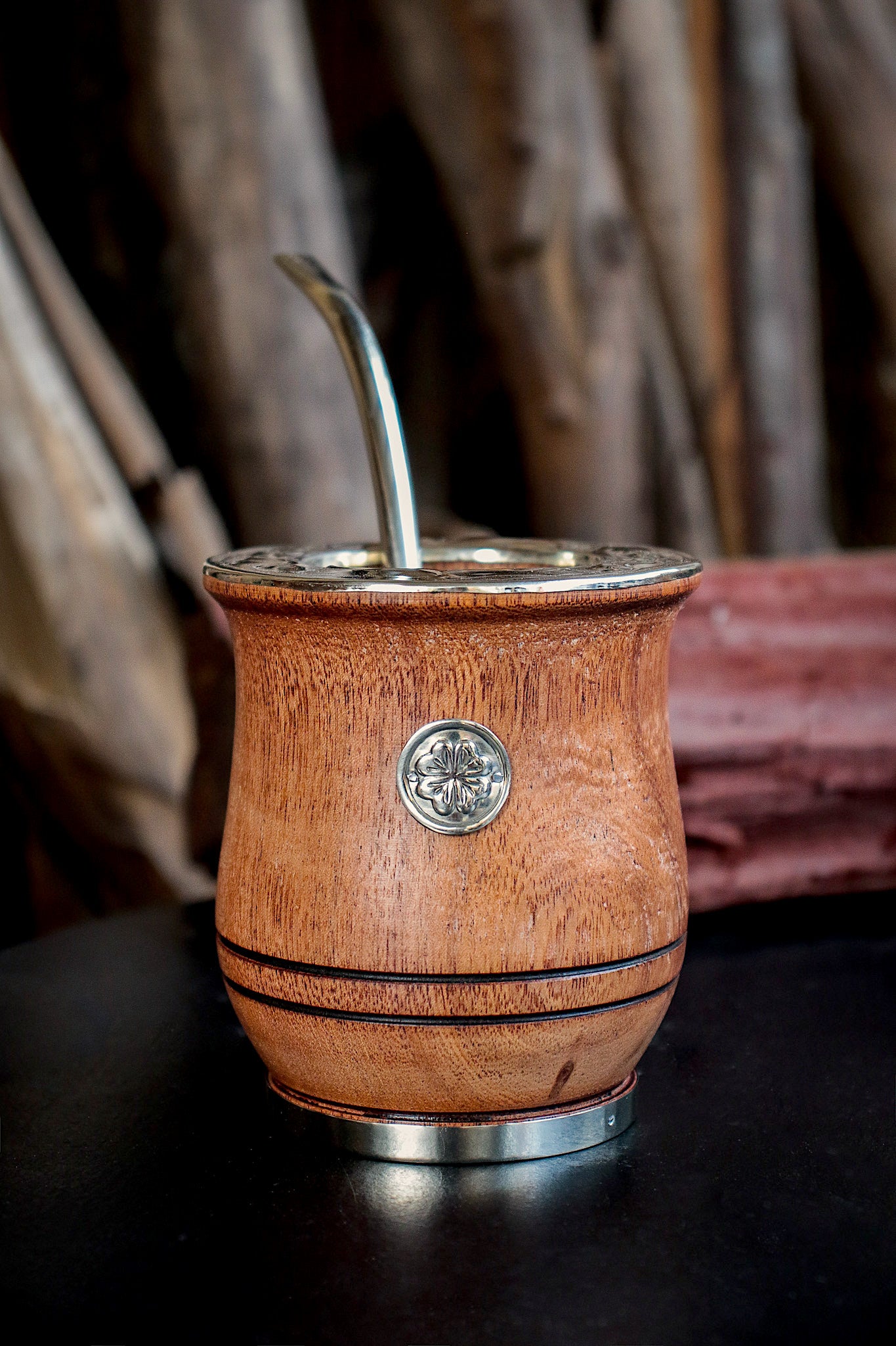 Carob and Nickel Silver Mate with Bombilla