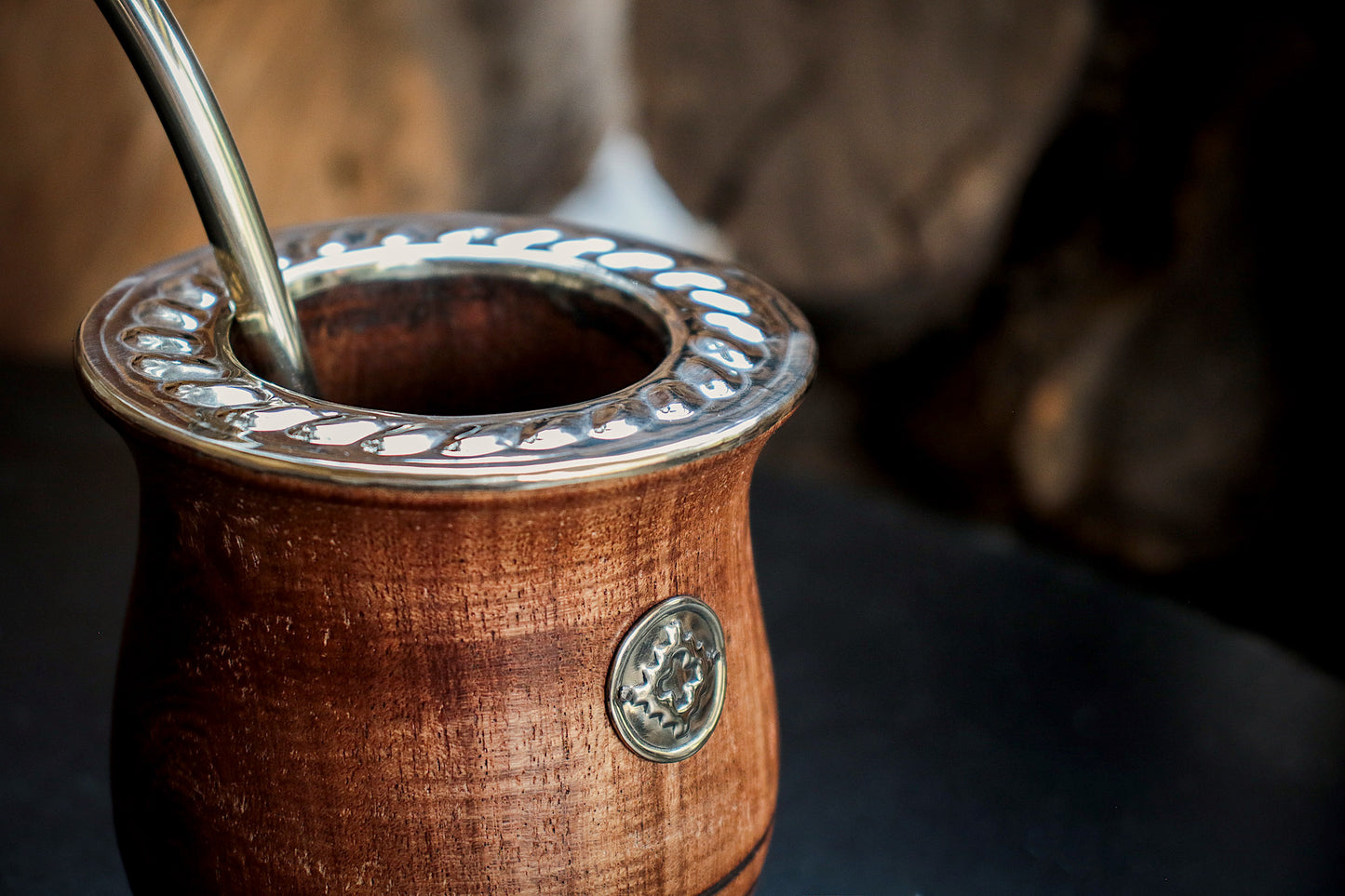 Carob and Nickel Silver Mate with Bombilla