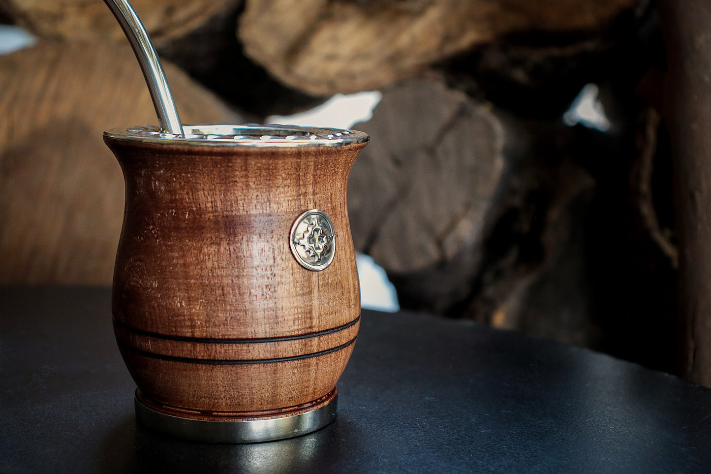 Carob and Nickel Silver Mate with Bombilla