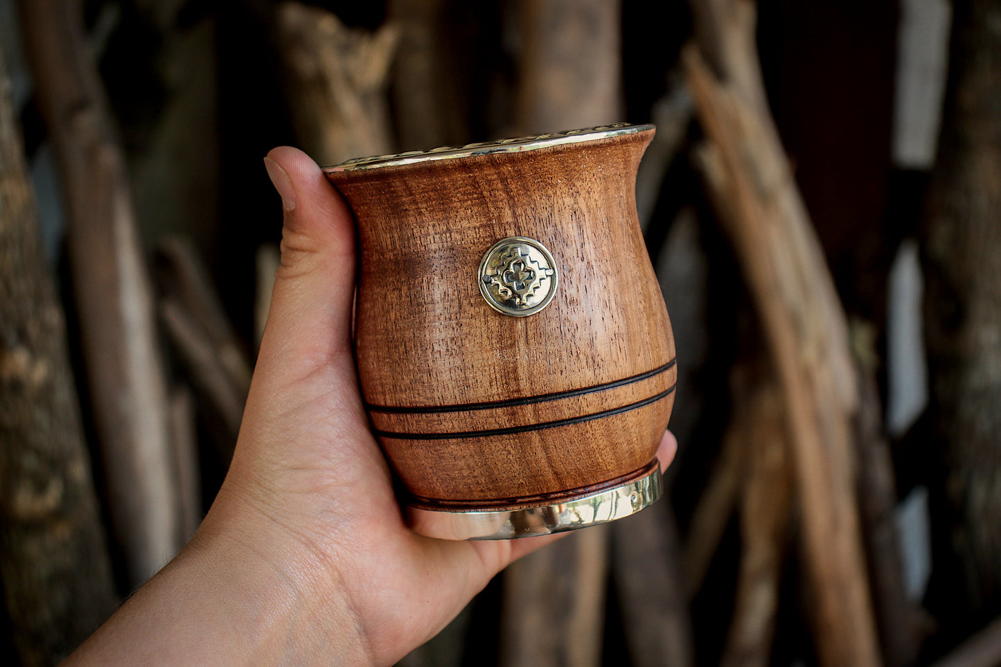 Carob and Nickel Silver Mate with Bombilla