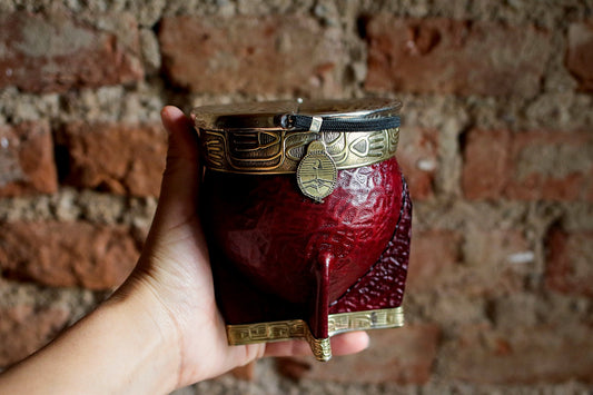 Imperial Cuero y Bronce con Escudo, Matepa y Bombilla