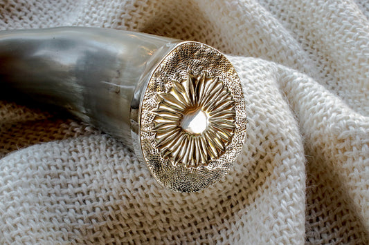 Antler and Nickel Silver candlesticks