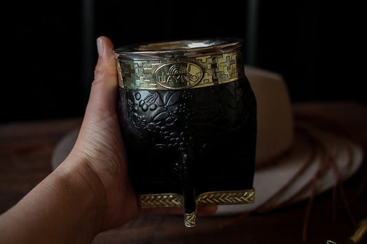 Mate Imperial de Cuero y Bronce con Bombillón