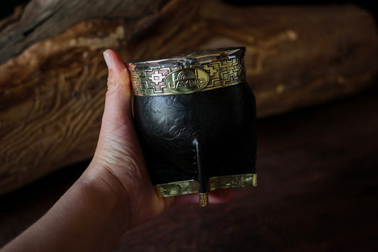 Mate Imperial de Cuero y Bronce con Bombillón