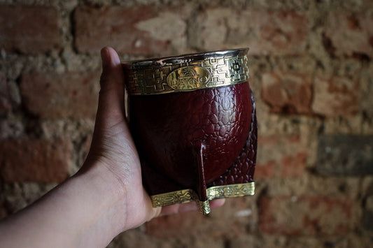 Mate Imperial de Cuero y Bronce con Bombillón