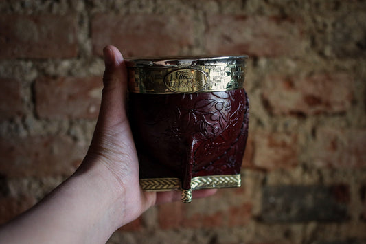 Mate Imperial de Cuero y Bronce con Bombillón