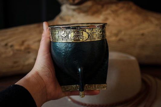 Mate Imperial de Cuero y Bronce con Bombillón