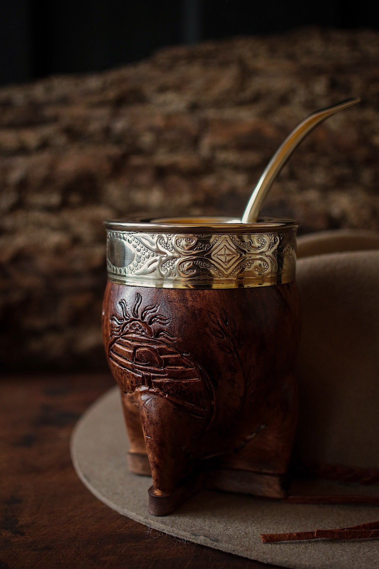 Imperial Cuero y Alpaca con Bombillón
