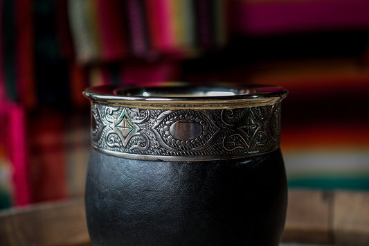 Imperial Cuero y Base de Alpaca con Bombilla