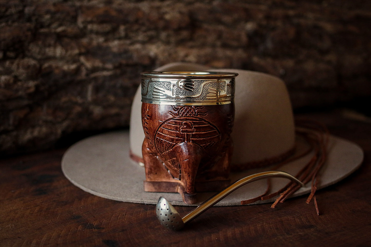 Imperial Cuero y Alpaca con Bombillón