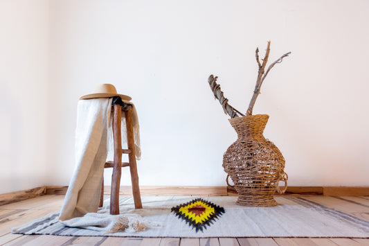 Alfombra "Inti" Lana de Llama en Telar