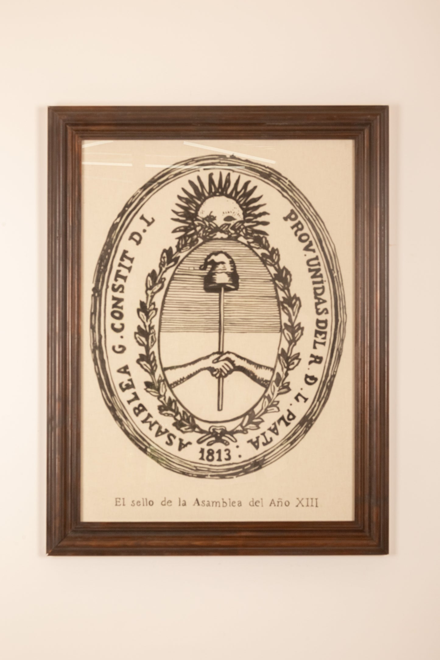 Sello de la Asamblea Gral Const Año XIII (1813) III