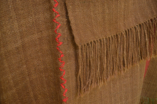 Ruana "Tilcara" Hilos Llama Baby en Telar