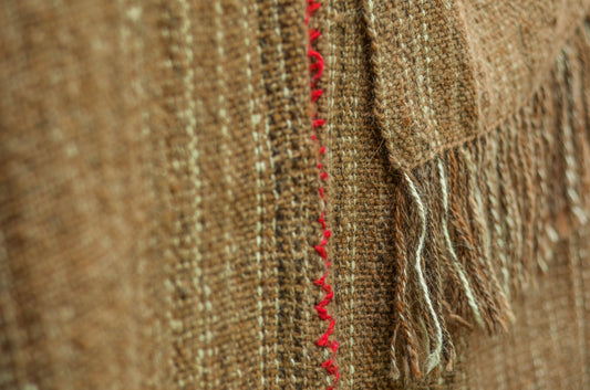 Ruana "Humahuak" Hilos Llama Baby en Telar