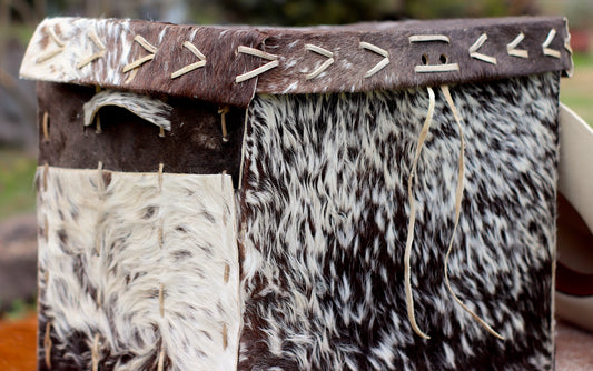 Baúl Rústico de Cuero Natural