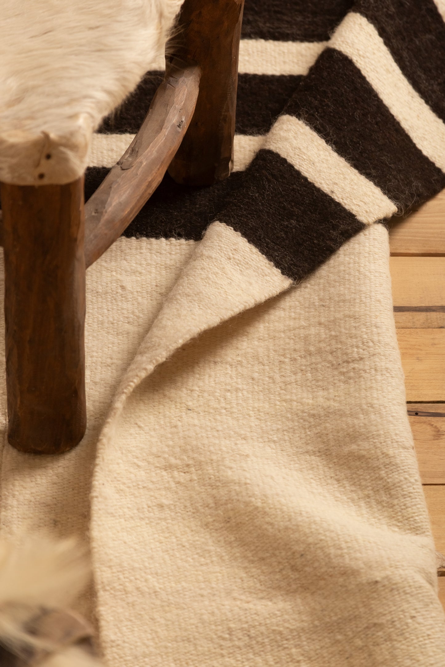 Sheep Wool Rug Made on Loom