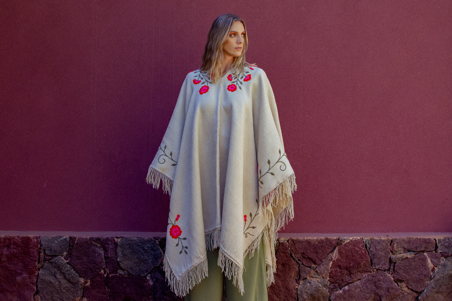 Poncho "Lavalle" Work in Creole Loom