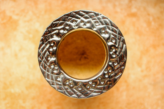 Imperial Cuero Repujado y Alpaca con Logo Bronce