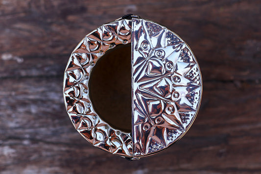 Imperial Cuero Repujado y Alpaca con Logo Bronce