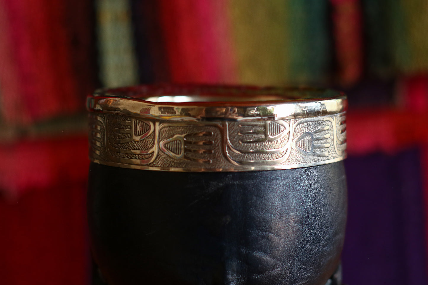 Mate Imperial Leather and Nickel Silver metal straw