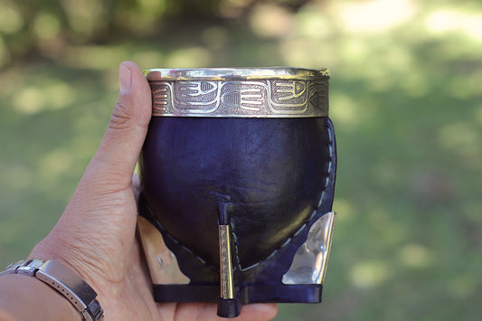 Mate Imperial Cuero y Bombilla Alpaca