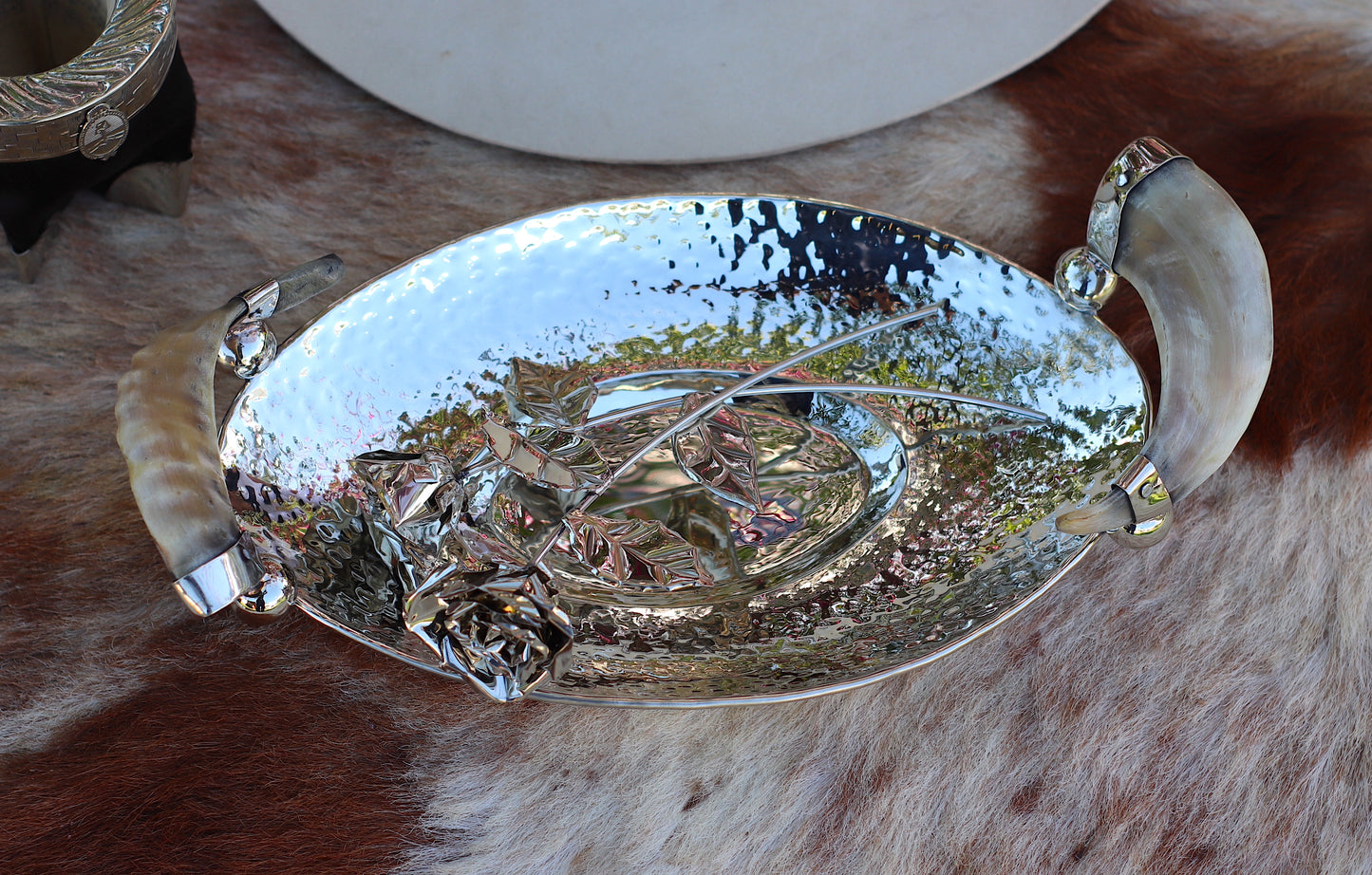 Nickel Silver and Antler Tray