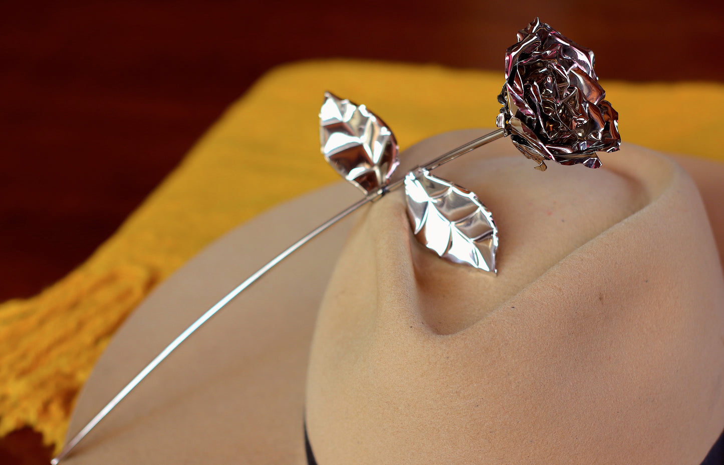 Rosas de Alpaca en Caja de Madera