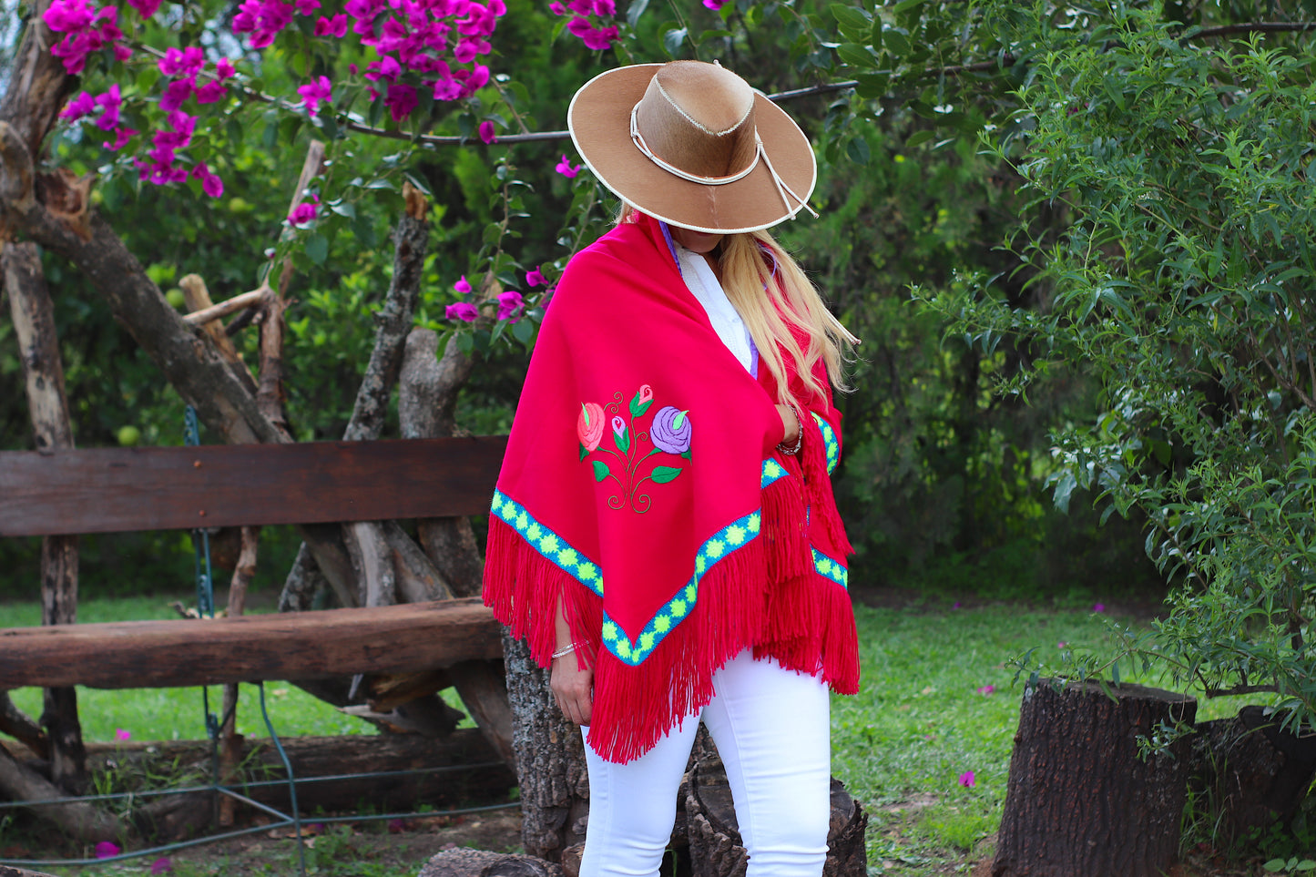 Rebozo Santa Ana Bordado Artesanal
