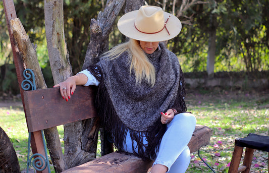 Ponchito "Cactus" Fibra de Llama