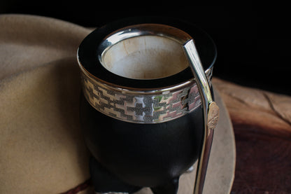 Imperial Embossed Leather and Nickel Silver with Bronze Shield