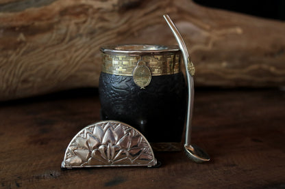 Imperial Cuero y Bronce con Escudo, Matepa y Bombilla