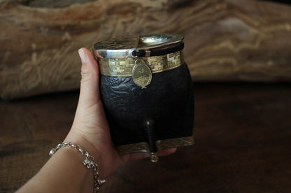 Imperial Cuero y Bronce con Escudo, Matepa y Bombilla