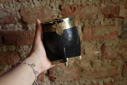 Imperial Cuero y Bronce con Escudo, Matepa y Bombilla